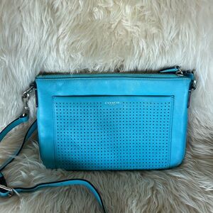 Vintage Coach Blue Sporty Crossbody Bag